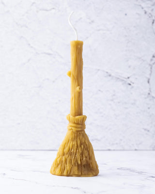 Broom Beeswax Candle
