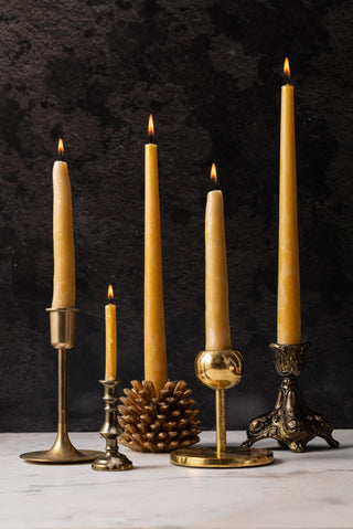 10" Beeswax Taper Candles