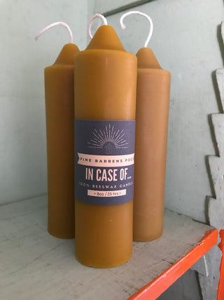 In Case Of... Beeswax Candle