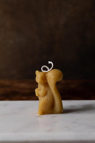 Squirrel Beeswax Candle