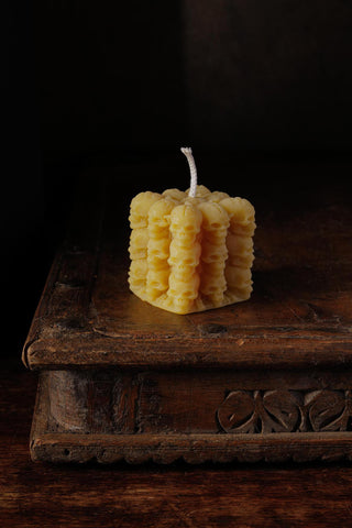 Skull Pillar Beeswax Candle