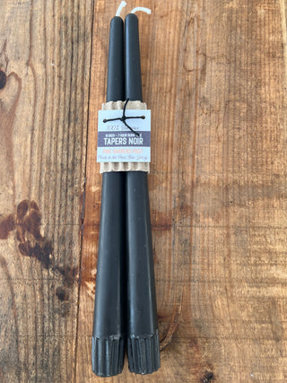 Black Beeswax Tapers