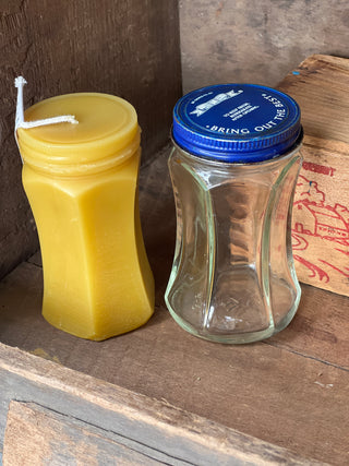 Antique Bottle Beeswax Candles