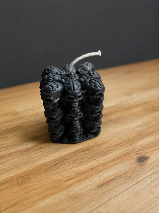 Skull Pillar Beeswax Candle