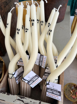 Ghostly Beeswax Tapers